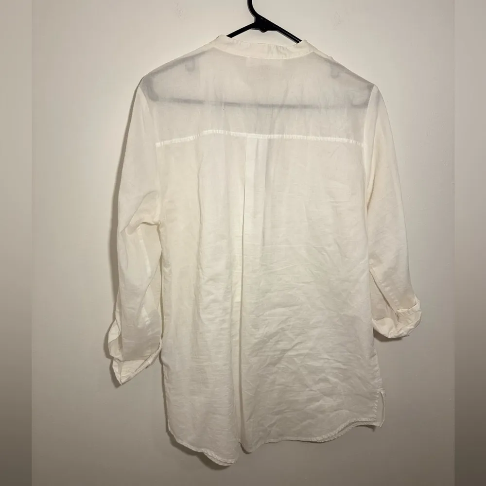 MICHAEL KORS WHITE ZIP COLLARED SHIRT - Image 6