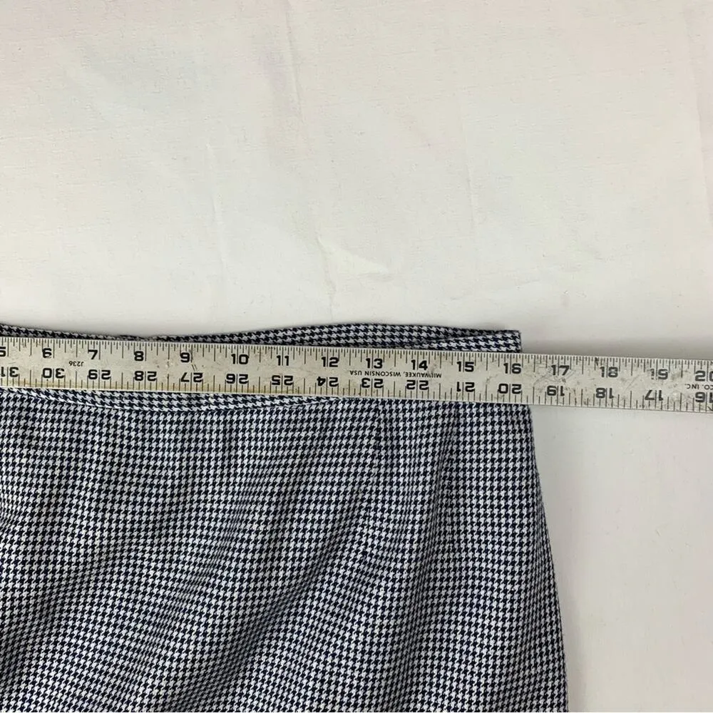 Pendleton womens 14 16 two piece suit skirt set houndstooth navy white show blaz - Image 14