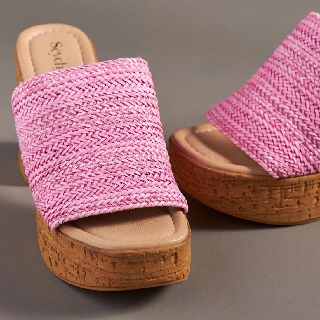 Seychelles Applause Platform Heels Pink Size 11 NWB Anthropologie Raffia Sandals - Image 15