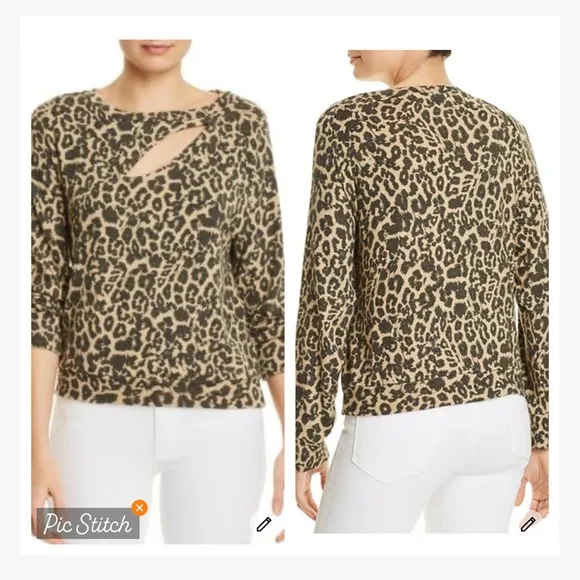 LNA Brushed Phase Leopard Print Sweater - Image 2