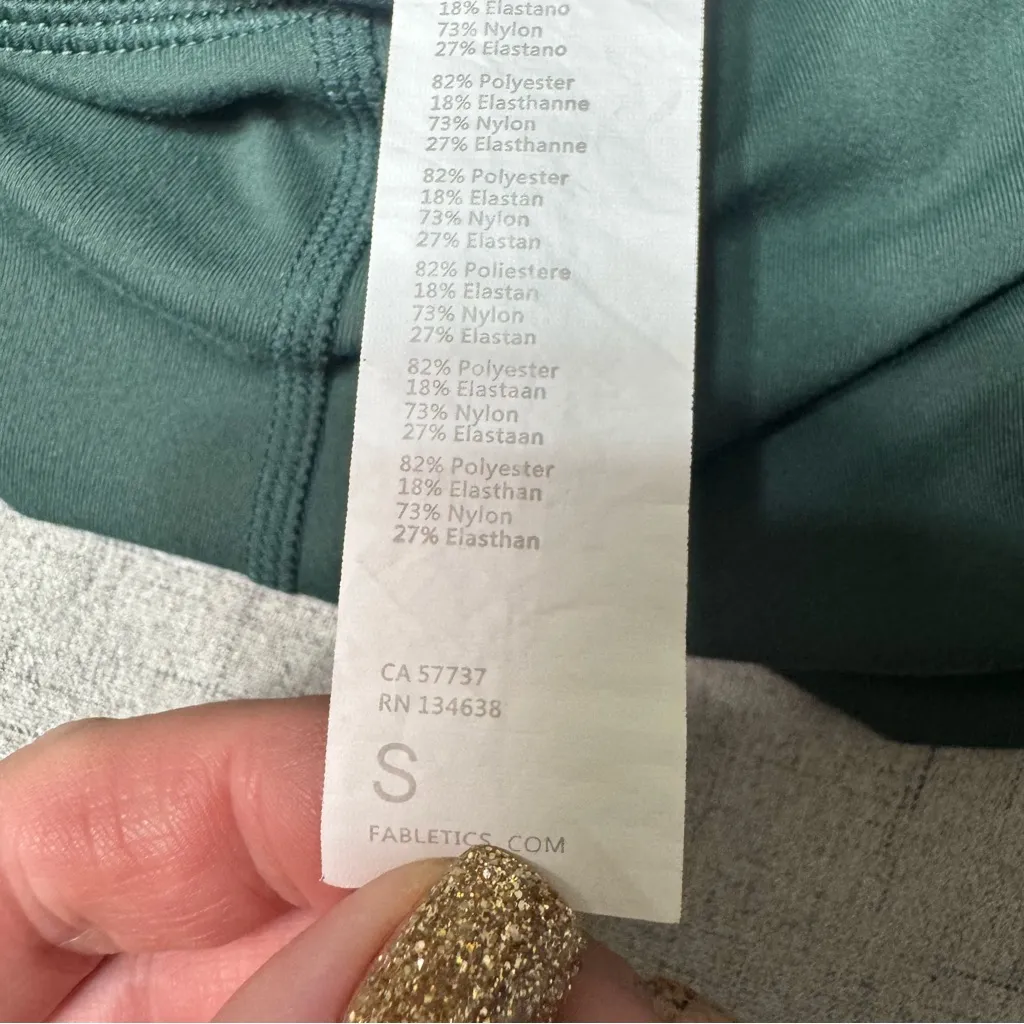 Fabletics Oasis PureLuxe High Waisted Kick Flare Leggings Pant Storm Slate Small - Image 16