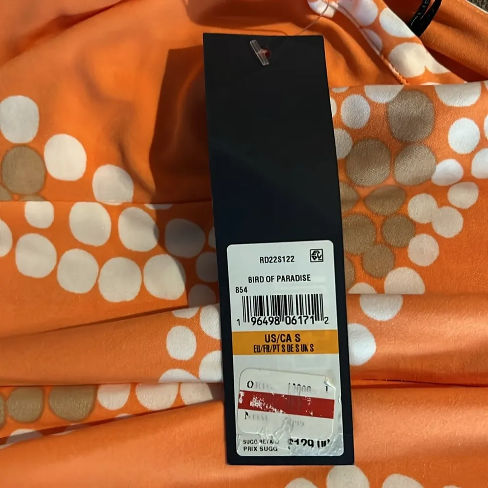 Rachel Roy Bird of Paradise Halter Maxi Dress in Orange Multi, Size S NEW $129 - Image 8