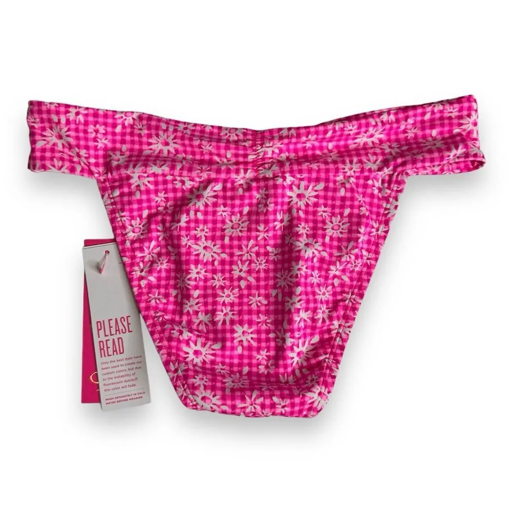 LILLY PULITZER Trey Bikini Bottom Aura Pink "CHECK YOU OUT" Size 2 NWT  $78 - Image 2