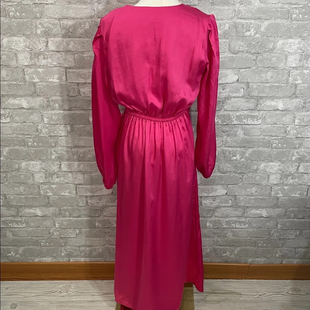 River Island Vibrant Pink Satin Garden Affair Dress - Image 5