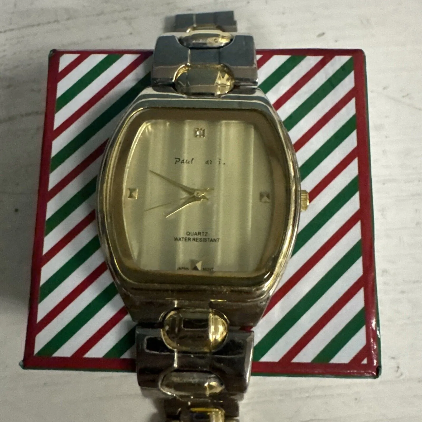 Paul Jardin Men's Silver Toned Link Band Analog Watch Water Resistant *read‎ - Image 3