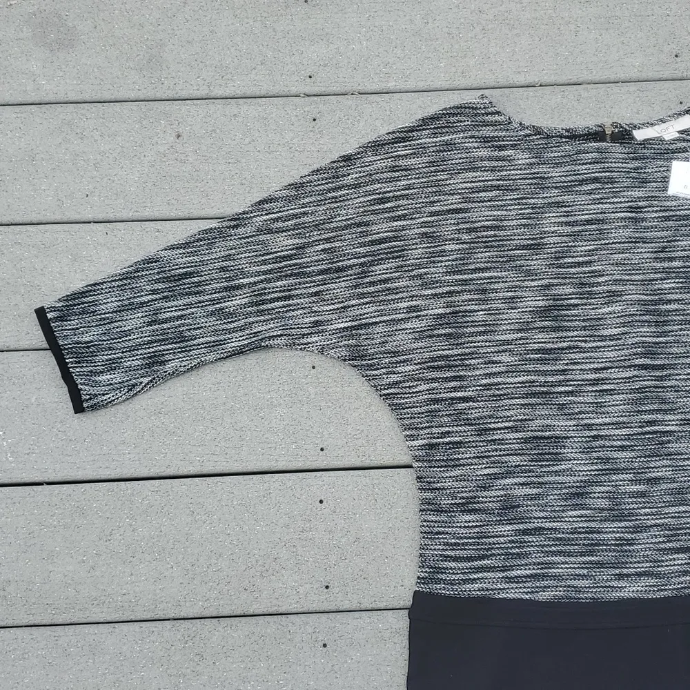 NWT Loft 3/4 Sleeve Marled Top Shift Dress - Image 5