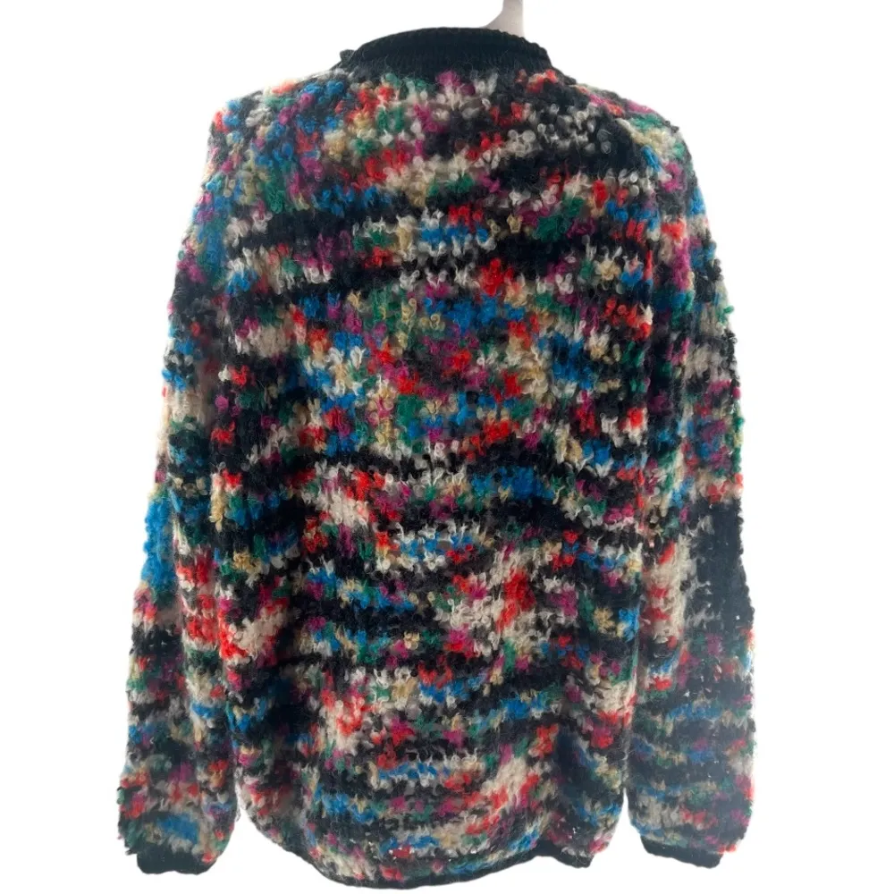 Missoni boucle mohair wool sweater sz 38 multicolor open weave - Image 5