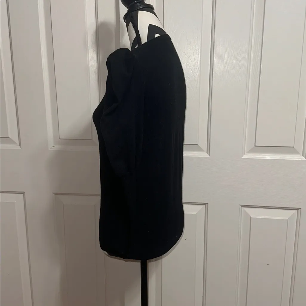Sundays Black Puff Sleeve Sweater - Image 2