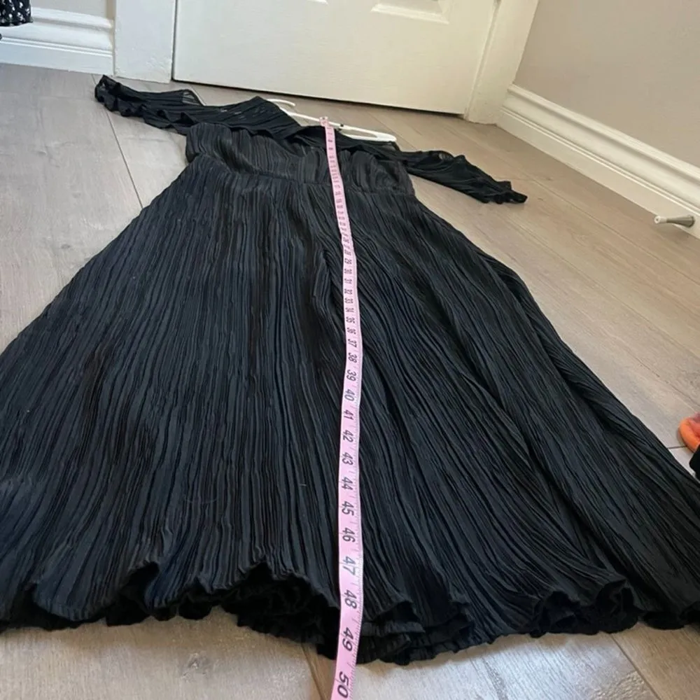 J.O.A. Los Angeles black ruffle jumpsuit cocktail wedding party - Image 5