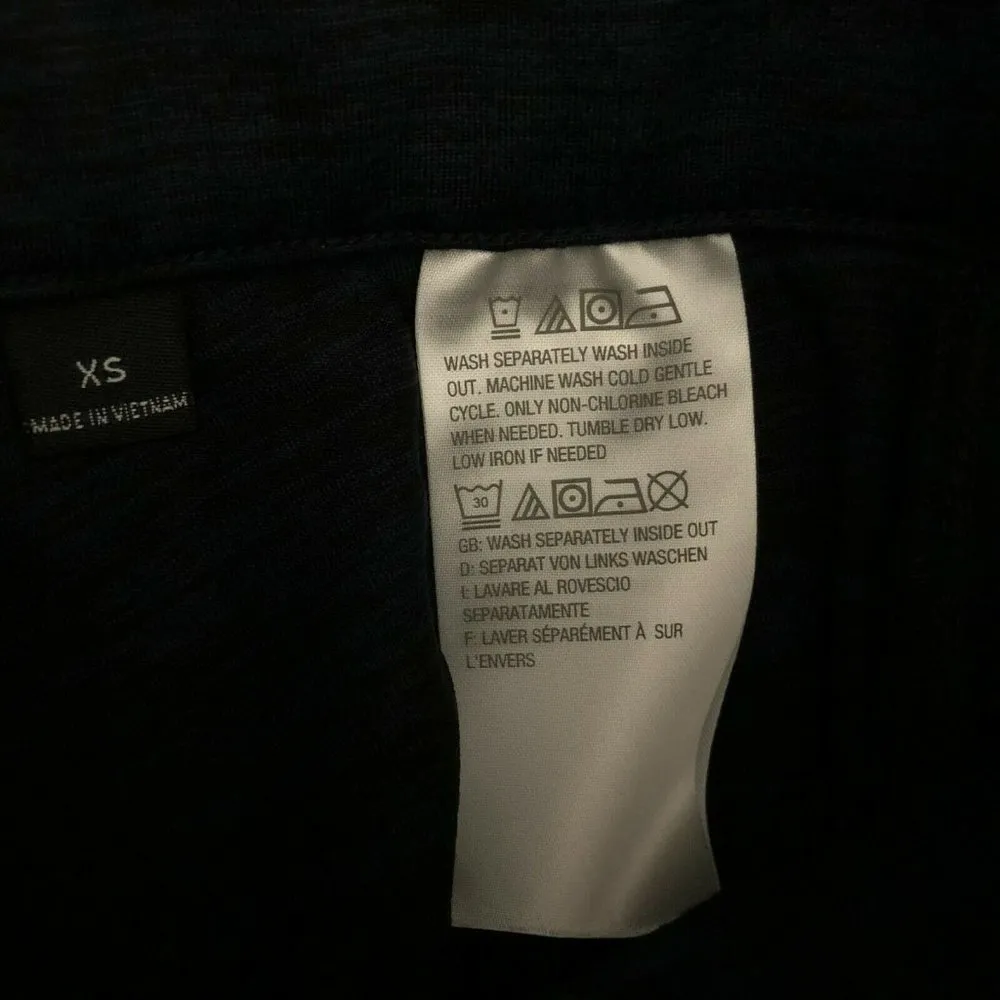 H by Halston Regular Space Dye Knit Leggings with Mesh Panels Navy Blue Size XS - Image 4