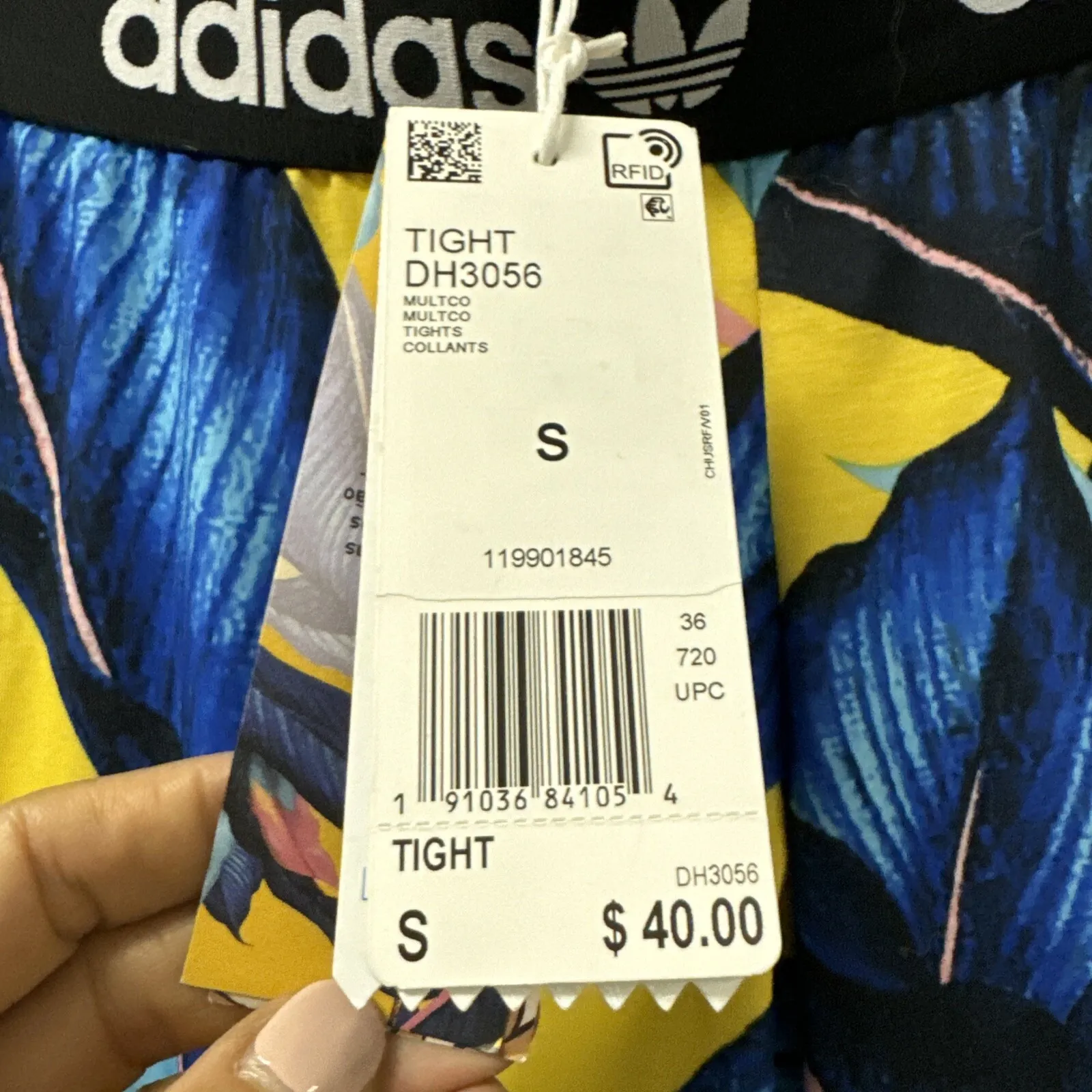 Adidas The Farm Passinho TIGHT Dynamic yoga gym Running AOP Leggings Womens sz S - Image 6