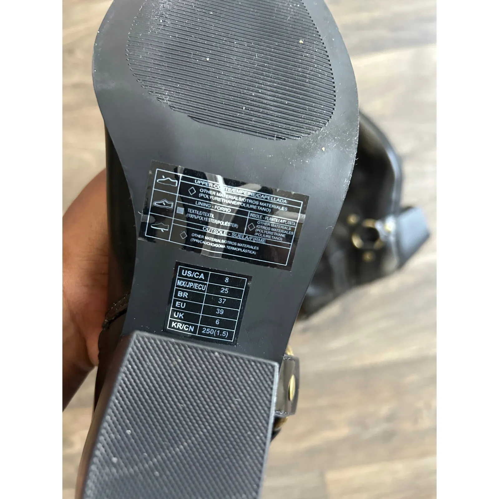 London Rag Dark Olive Green Side Buckle Western Style Ankle Boots Size 8 - Image 11