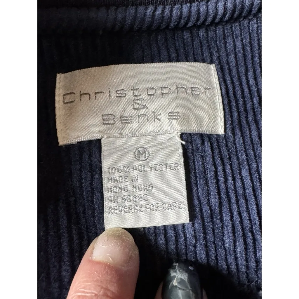 Christopher & Bank Women Size Medium Fall Knit Sweater Pullover Leaves Autumn - Image 3