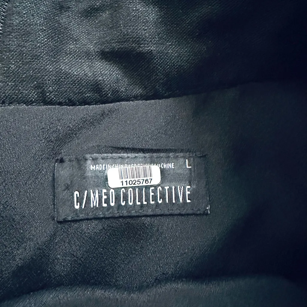 C/MEO Collective Duplicate Shorts size L Scalloped Pockets High Rise Back Zip - Image 7