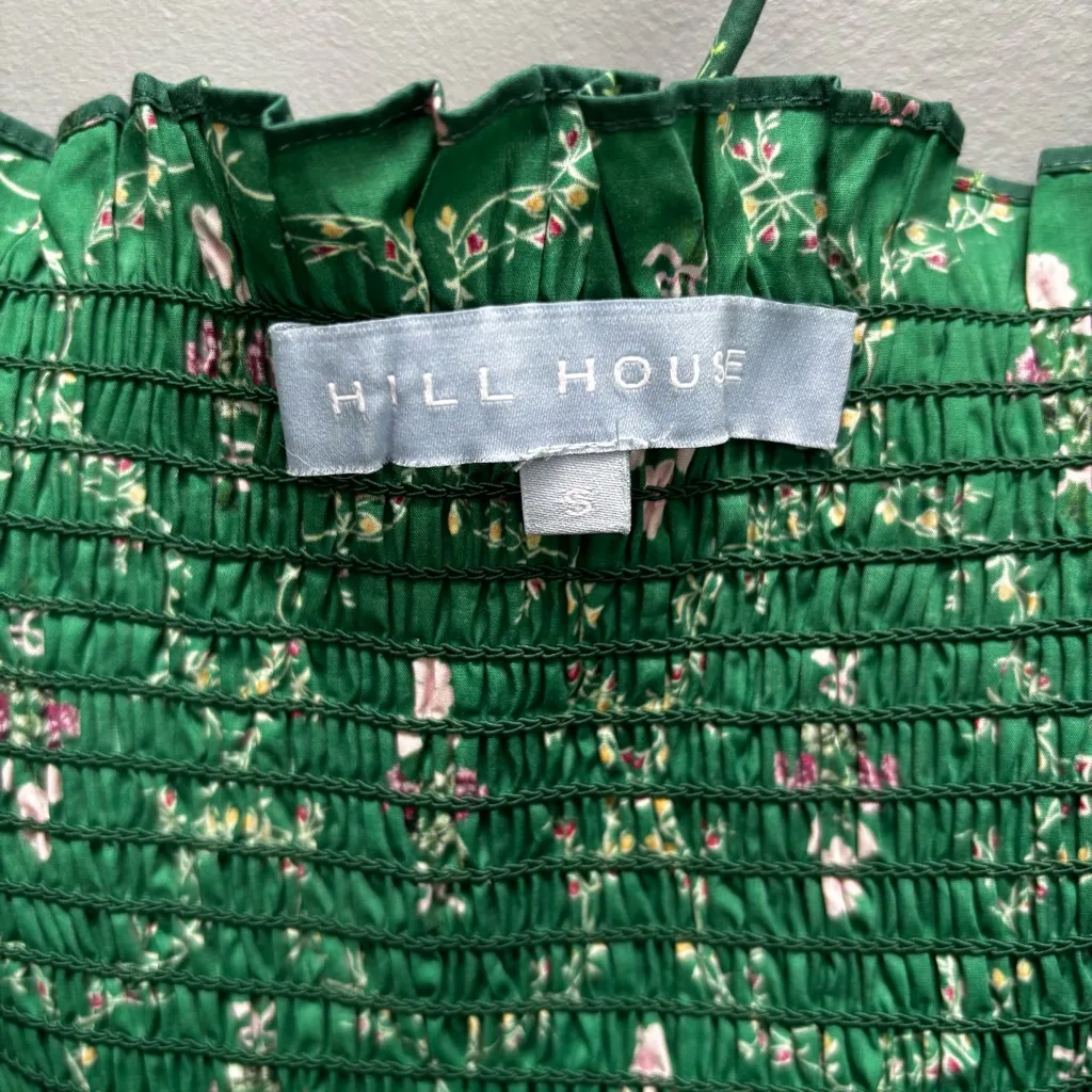 Hill House The Nesli Nap Dress in the Emerald Trellis Green Midi S - Image 10
