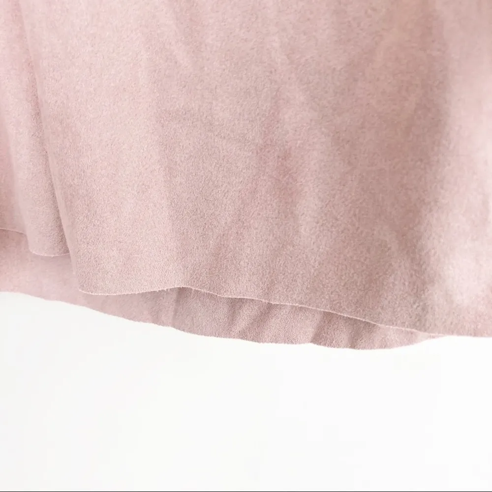 Bishop + Young Pink Faux Suede High Neck Dress Sz S - Image 5