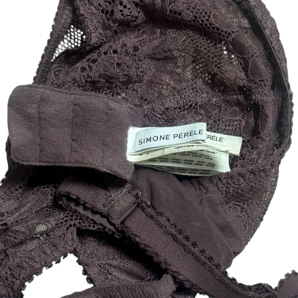 Simone Perele Brown Floral Lace Sheer Bra Dainty Feminine Cottagecore 38C Size undefined - Image 8