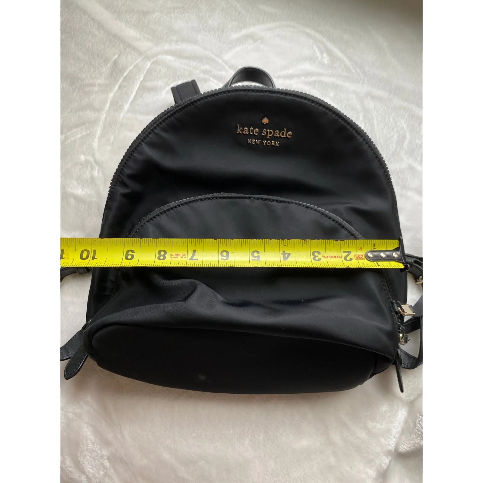 Kate Spade Nylon Mini Backpack Leather Straps 3 Sections Travel Career GUC - Image 8
