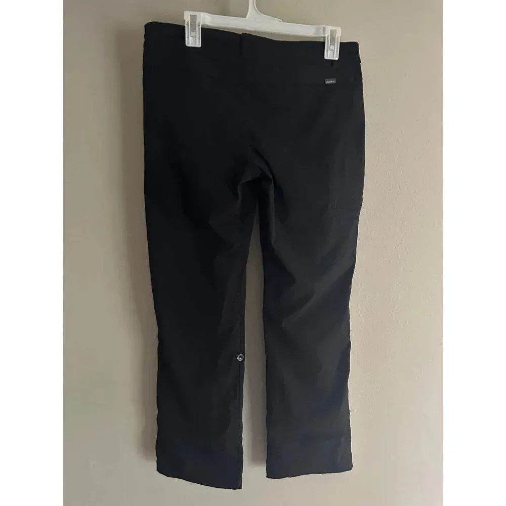 Eddie Bauer Womens 10P Black Outdoor Hiking Travex Flex on Horizon Roll-Up Pants - Image 2