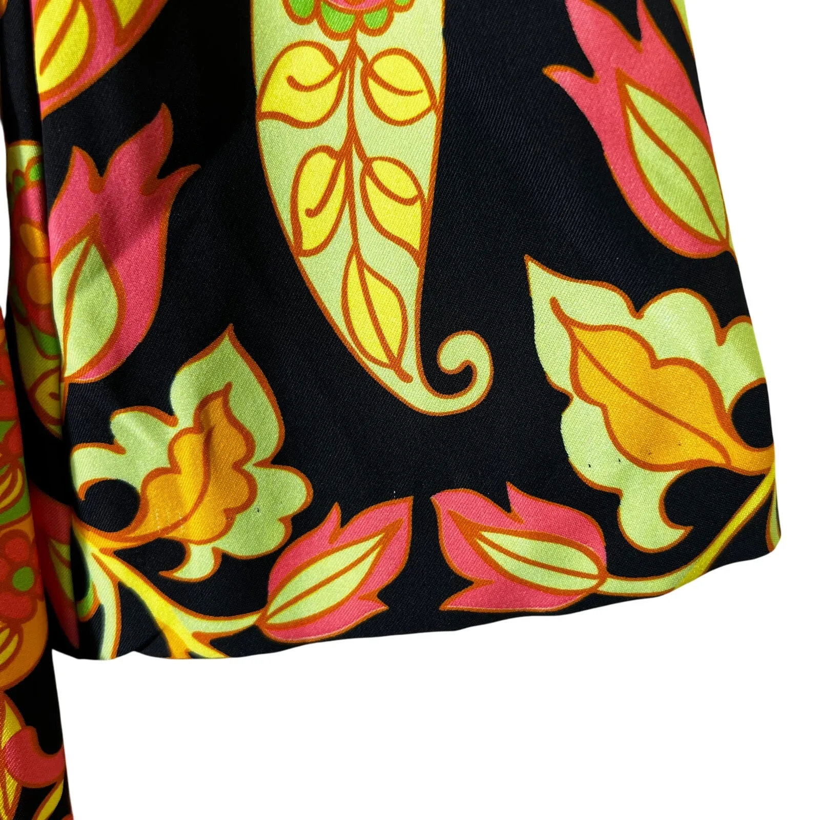 Zara Mini Dress Womens XS Multicolor Open Back Paisley Floral 70s Psychedelic - Image 10