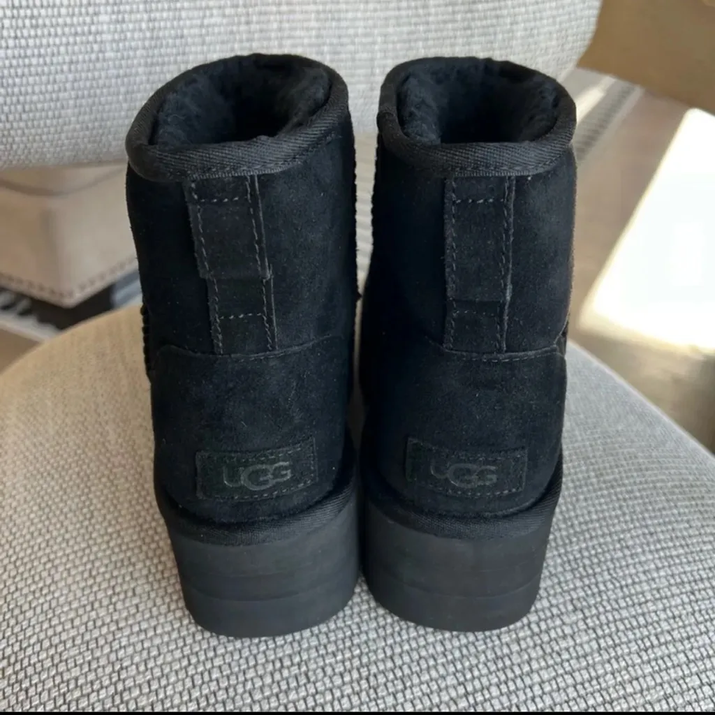 UGG  Black Platform Boots - Image 7
