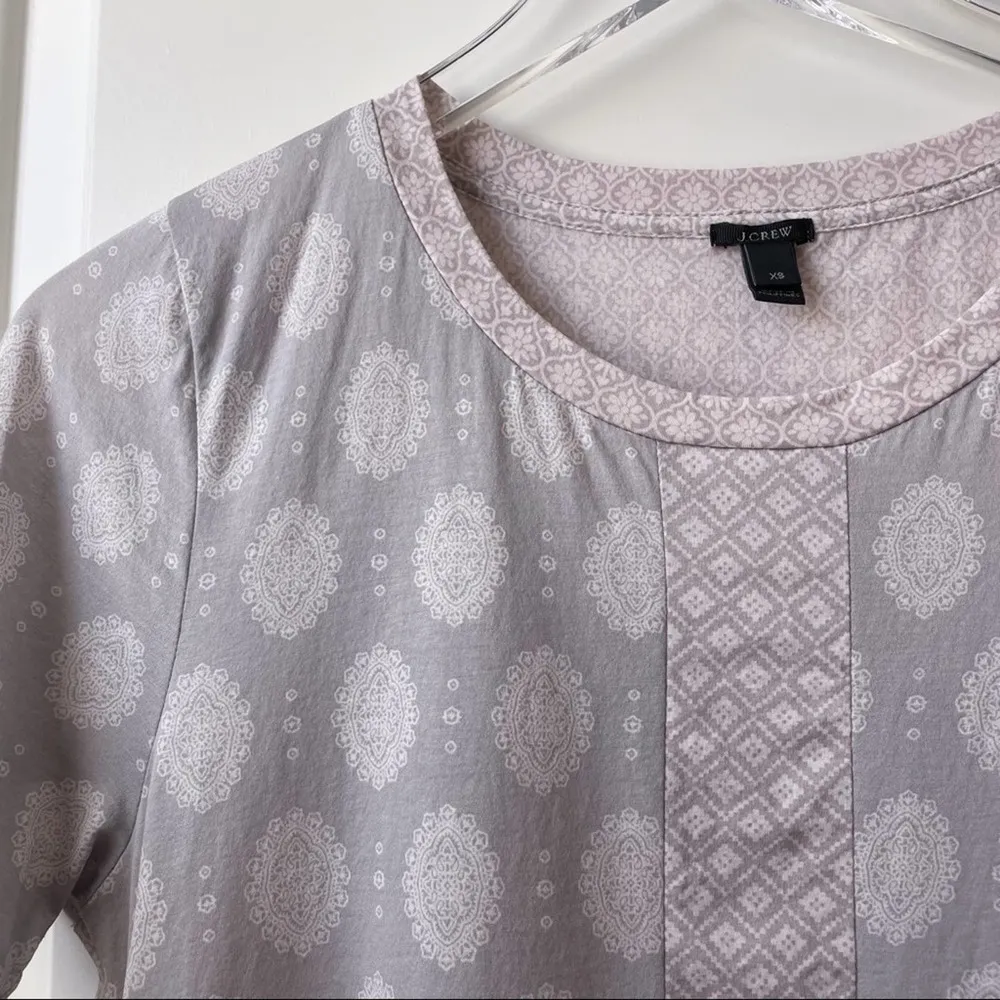 J. Crew Floral Boho T Shirt Short Sleeve XS - Image 6