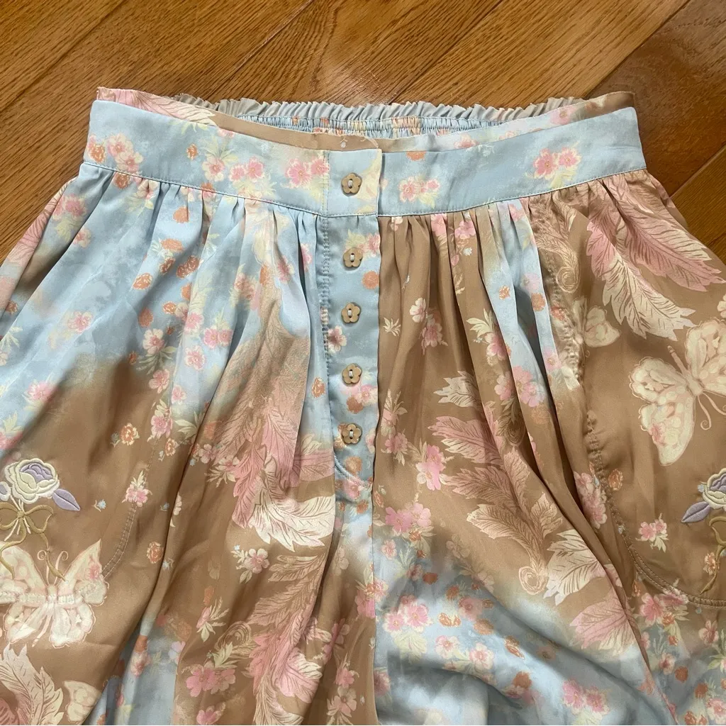 FREE PEOPLE Intimately Night Special Printed Pants Harem pants Embroidered Sz S - Image 10