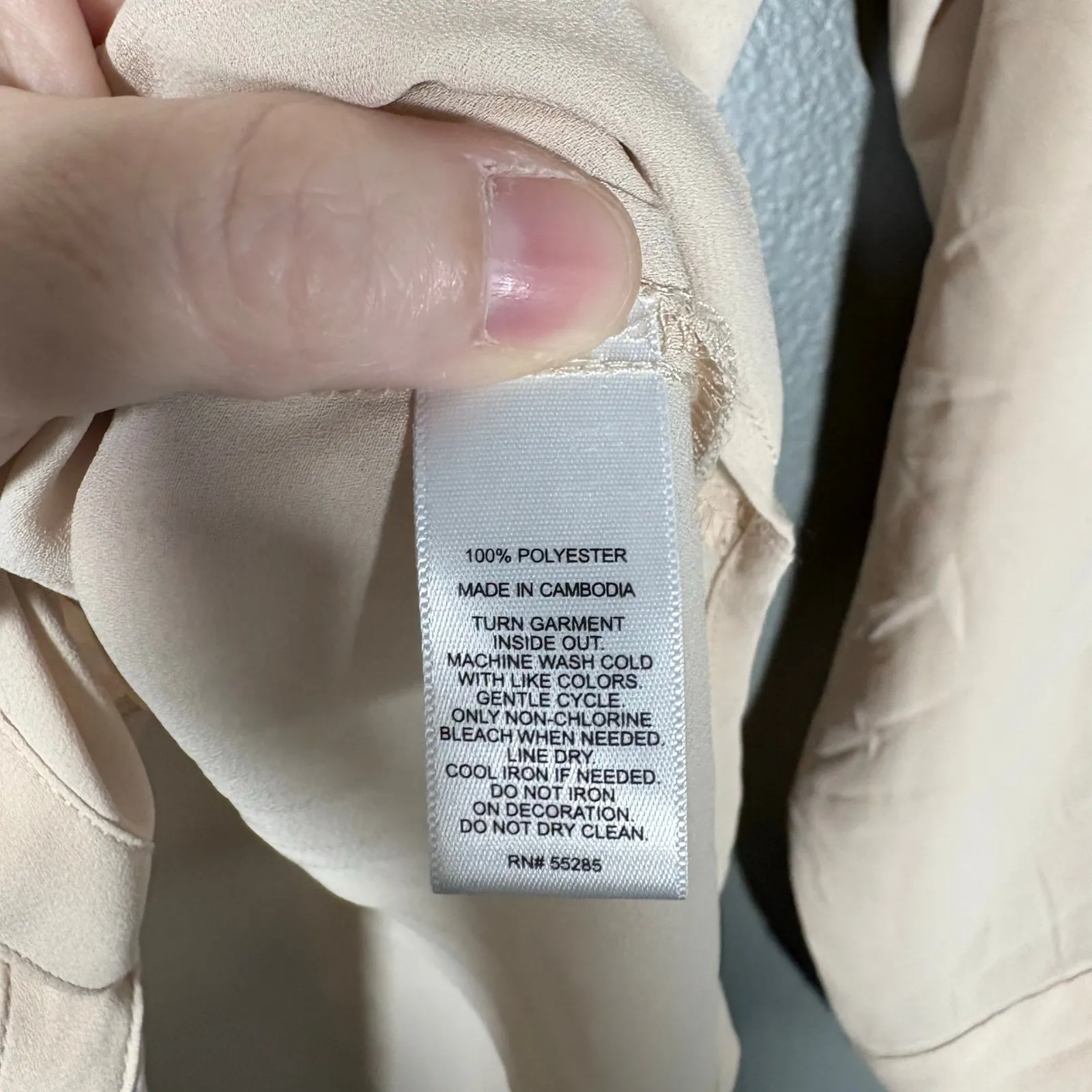 Express The Portofino Shirt Women's Semi-Sheer Tan Button Up - Size XS - Preppy - Image 5