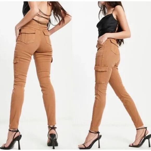 Spanx Stretch Twill Cargo Pant Honey Glow Size L - Image 2