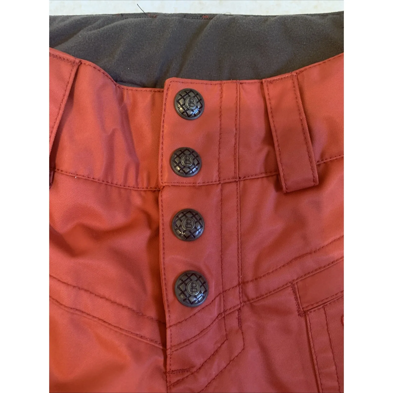 B By Burton Brown Nylon Snowboard Ski Cargo Pants Dry Ride Size XS Women Flare - Image 2