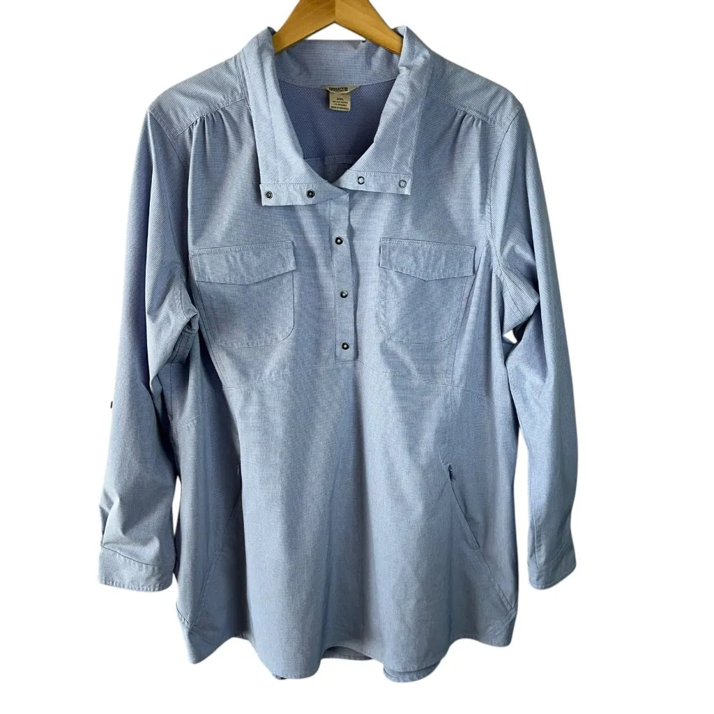 Duluth Trading Sol Survivor Sun Protection Tunic Blue Size 2X - Image 3