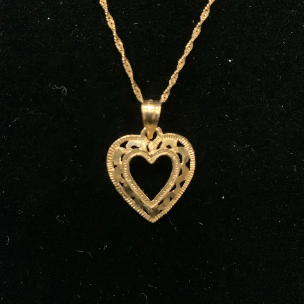 14k JJT 🇮🇹 Gold ❤️ Pendant & Necklace - Image 2
