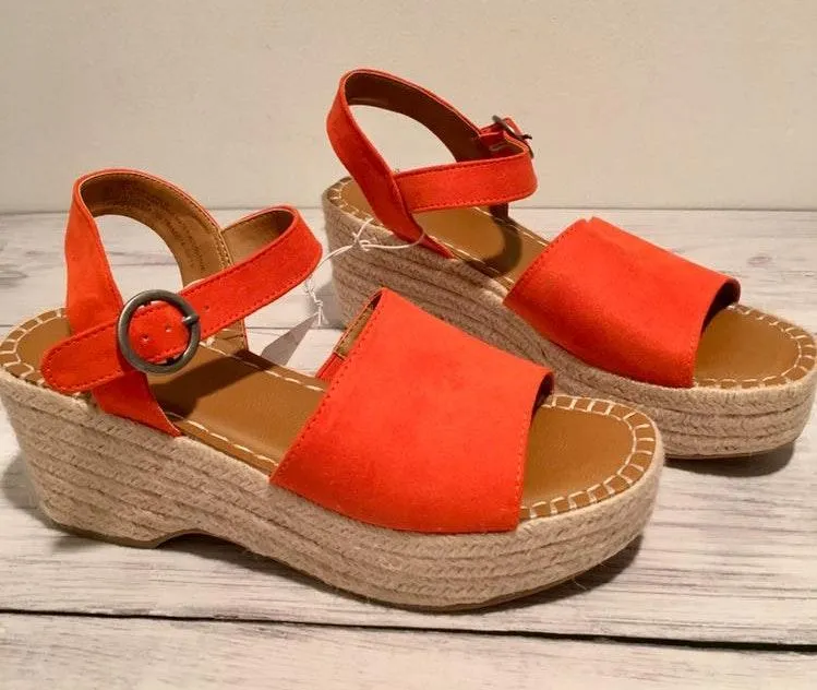 Coral Espadrilles Orange Size 9.5 - Image 2