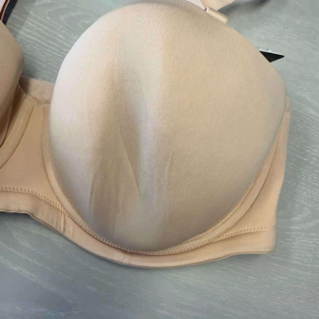 WACOAL 854119 Women Size 40DD Red‎ Carpet Full Figure Strapless Bra New Nude - Image 3