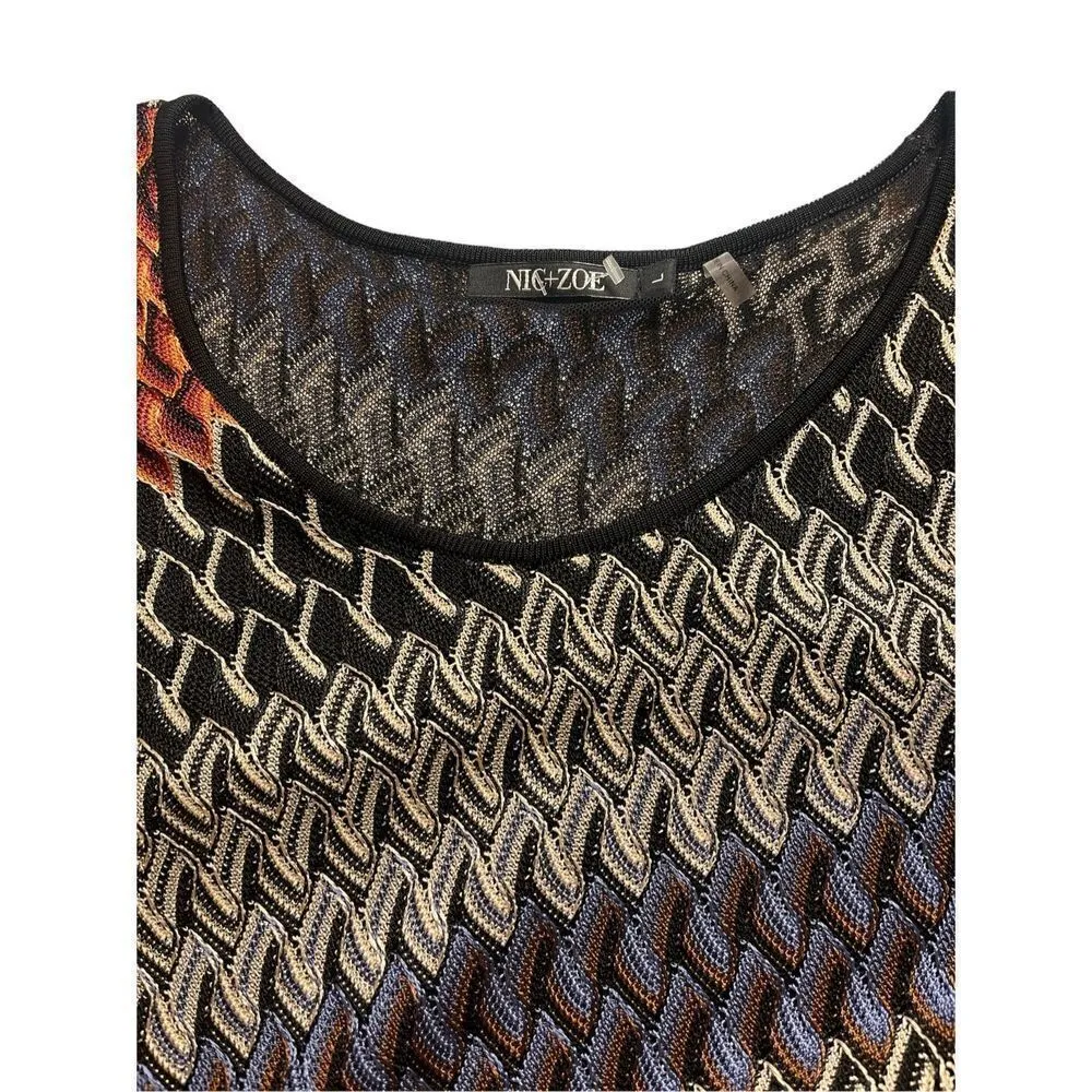 Nic & Zoe multi color dress sz large - Image 3