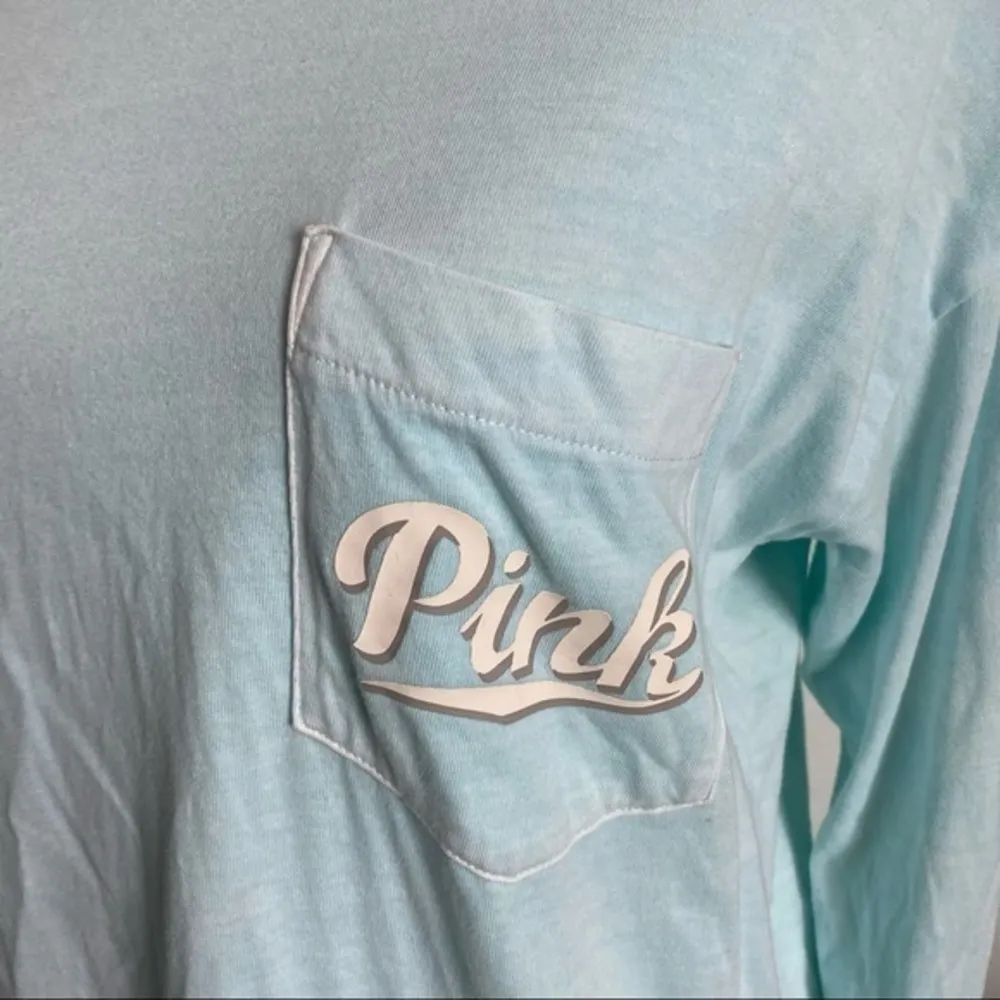 PINK VS • Baby Blue Long Sleeve Crew Neck Tee - Image 3
