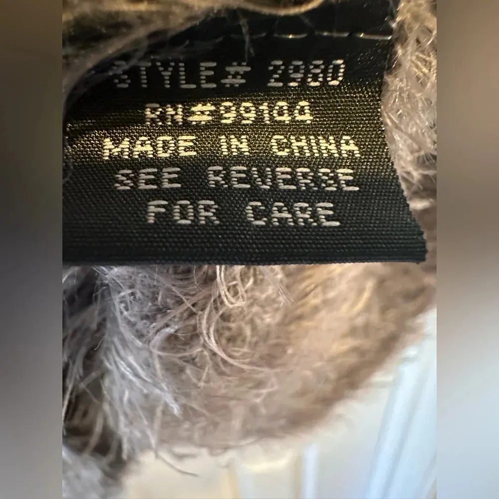 Lapis Brown Soft Stretchy Shaggy Hair Lion Neck & Cuffs Sweater - Image 6