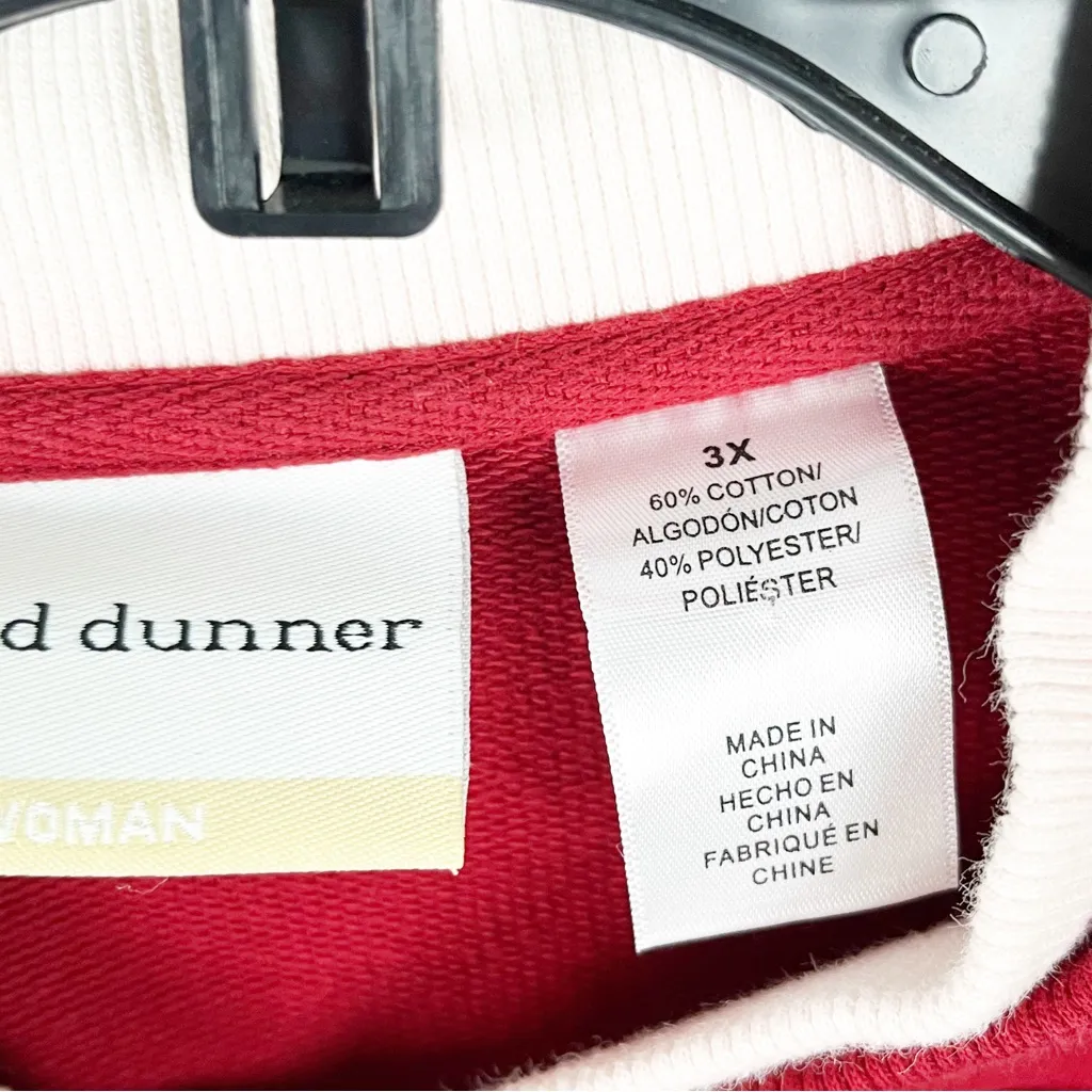 ALFRED DUNNER Red Long Sleeves Winter Graphic Button Cardigan, Size 3X - Image 4