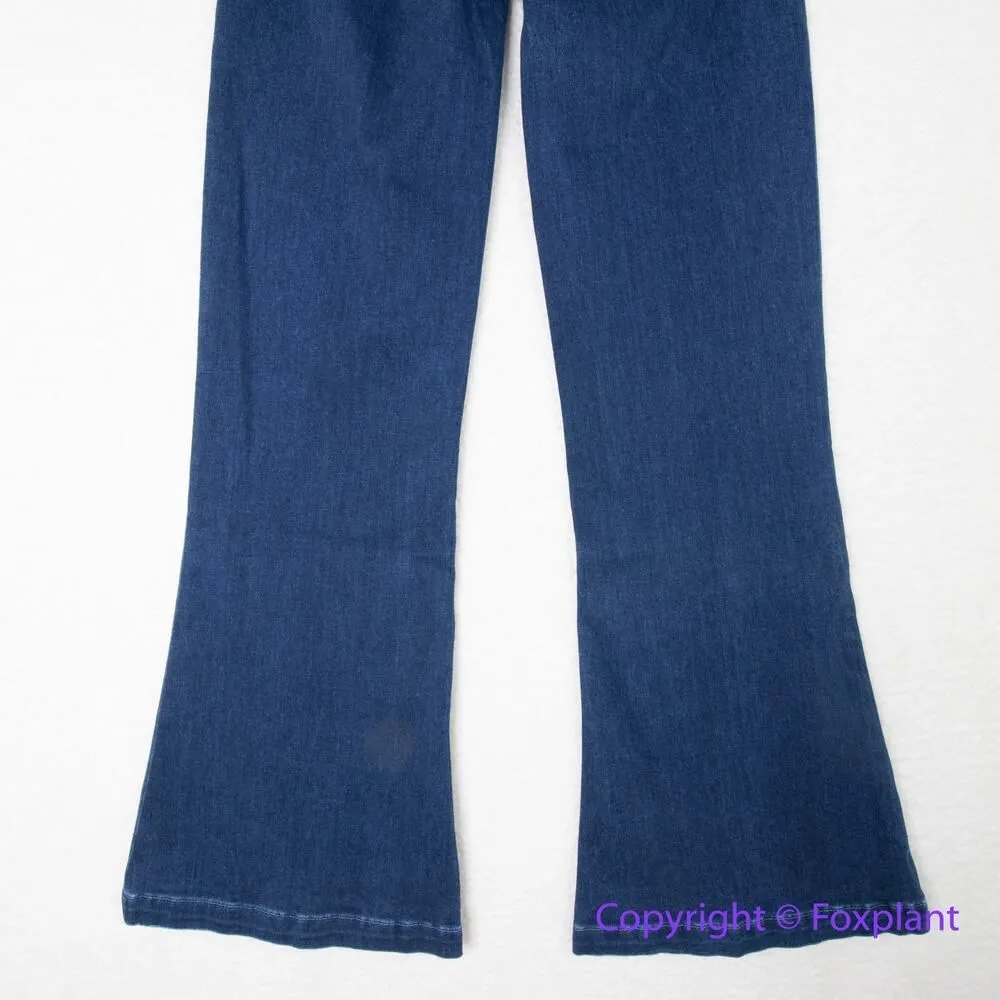 New! Paige Anthropologie Genevieve High-Rise Flare Jeans BEAMING MOON DISTRESSED - Image 12