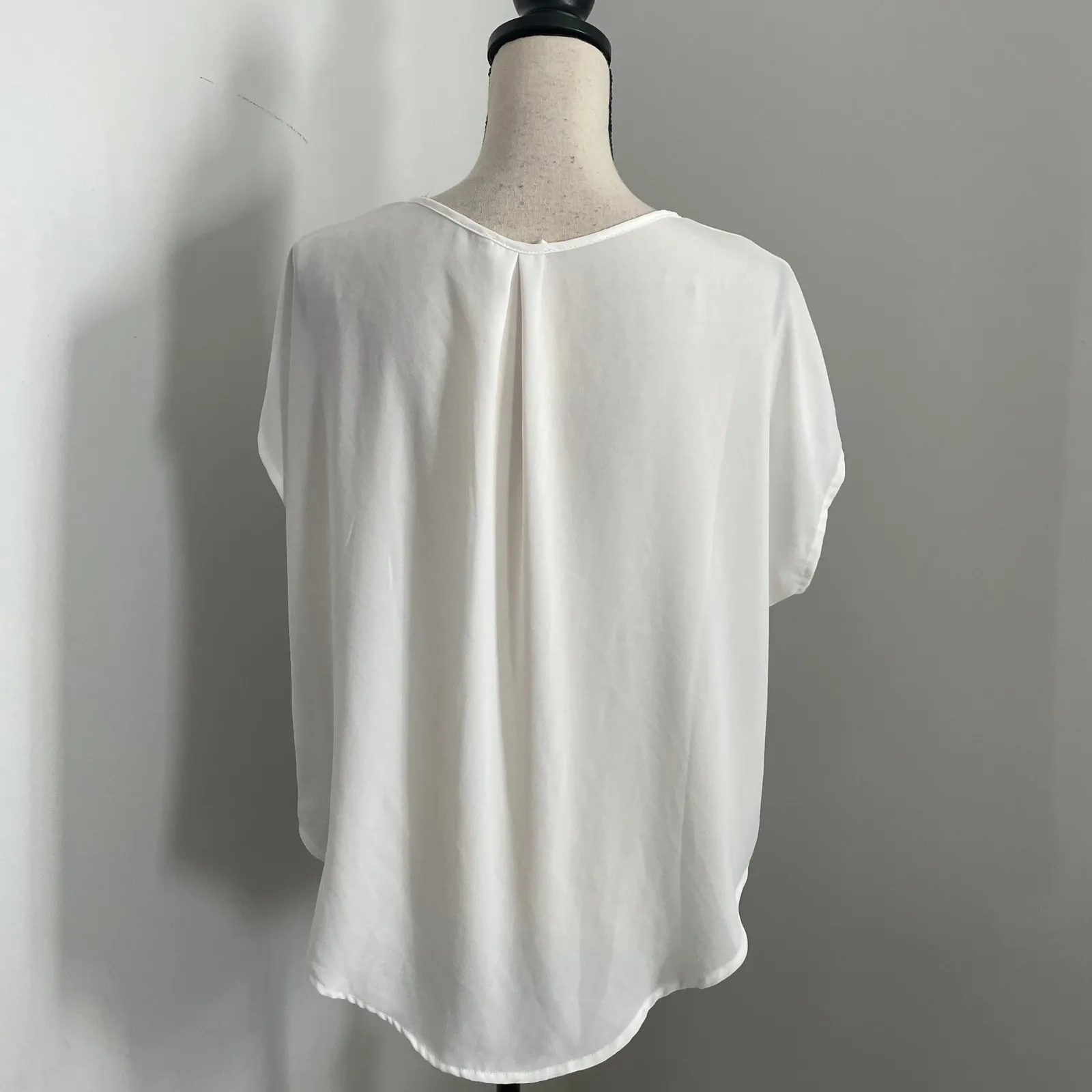 Sheer Oversized Blouse size Medium‎ LUSH White Clean Girl Corpcore Office Chic - Image 2