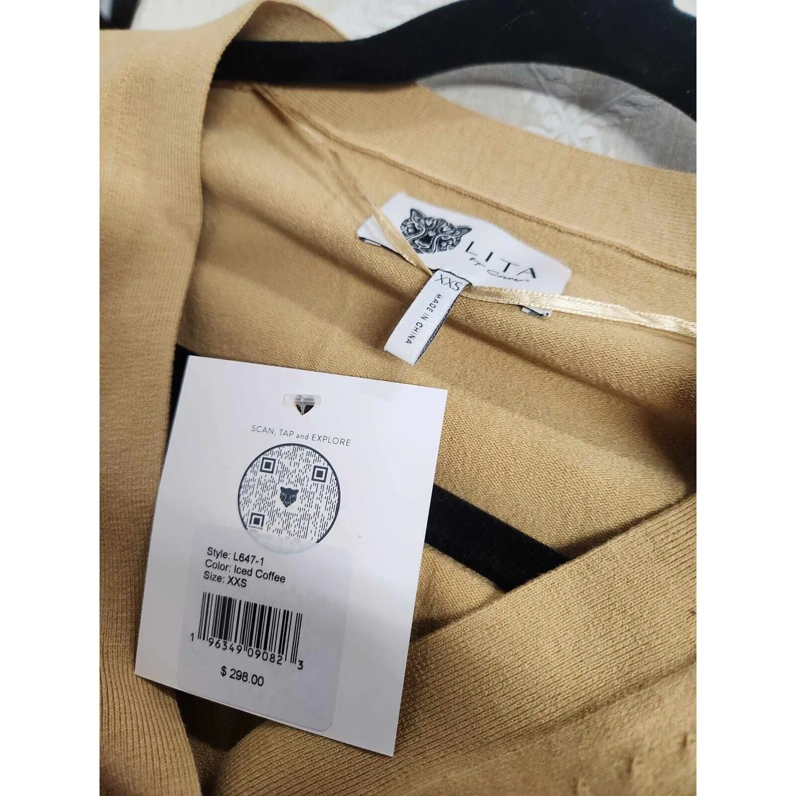 Lita By Ciara Icon Rib Cardigan Dress in Iced Coffee Size 2XS. B30 - Image 5