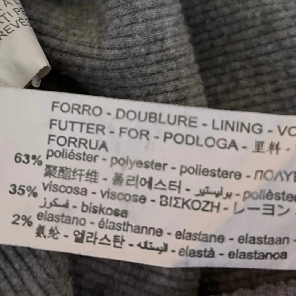 Zara Gray Sleeveless Pearl Bead Strap Rib Knit Cami Camisole Crop Tank Top Sz M - Image 5