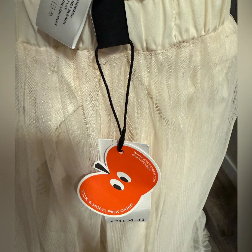 Cider NWT Voluminous mid  Rise Layered Tulle Ruffle Hem Maxi Skirt whimsy fairy - Image 5