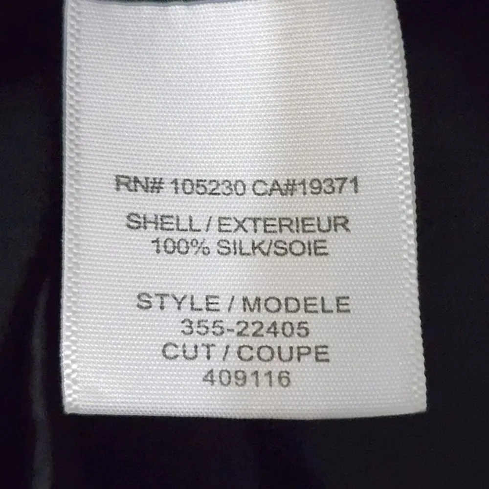 Joie 100% Silk Popover Blouse Black Long Sleeve V-Neck Utility Pocket Size XS - Image 7