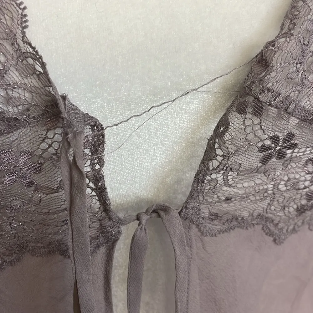 100% Silk Victoria's Secret Lavender Mauve Lace Lingerie Medium Sexy Mobwife - Image 3