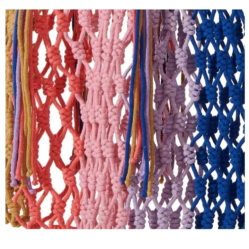 NWT Nannacay Estela Net Shoulder Bag MultiColor $199Tassel Shoulder Tote Purse - Image 4