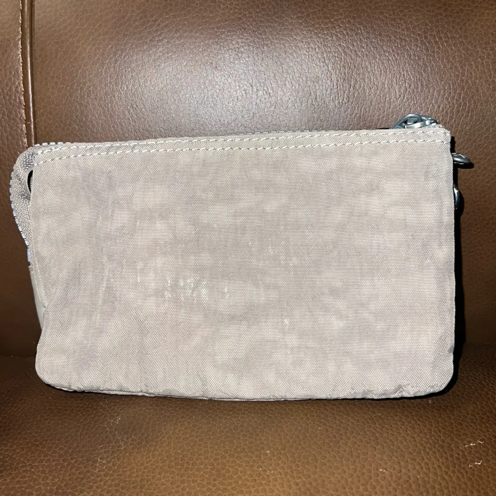 Kipling Gray Zip Wallet Clutch Pouch Accessory Large Mini Purse Logo - Image 2