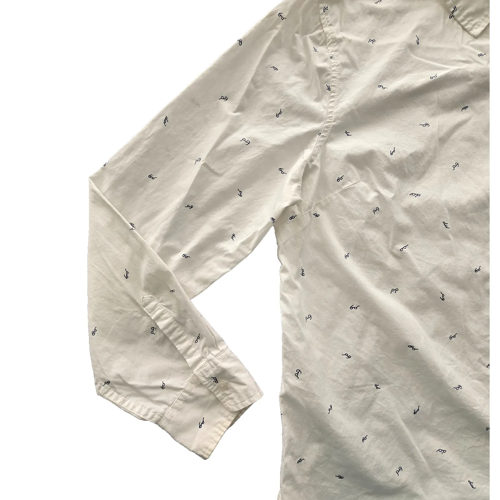 Y2K Harrypotter Eyeglass Cotton White Vintage Whimsical Soft Button Shirt Top XL - Image 5