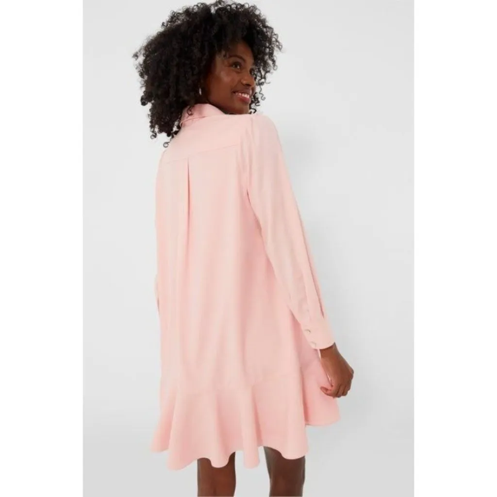 Tuckernuck Size Large  Bermuda Powder Pink Crepe Callahan Shirt Dress - Image 10