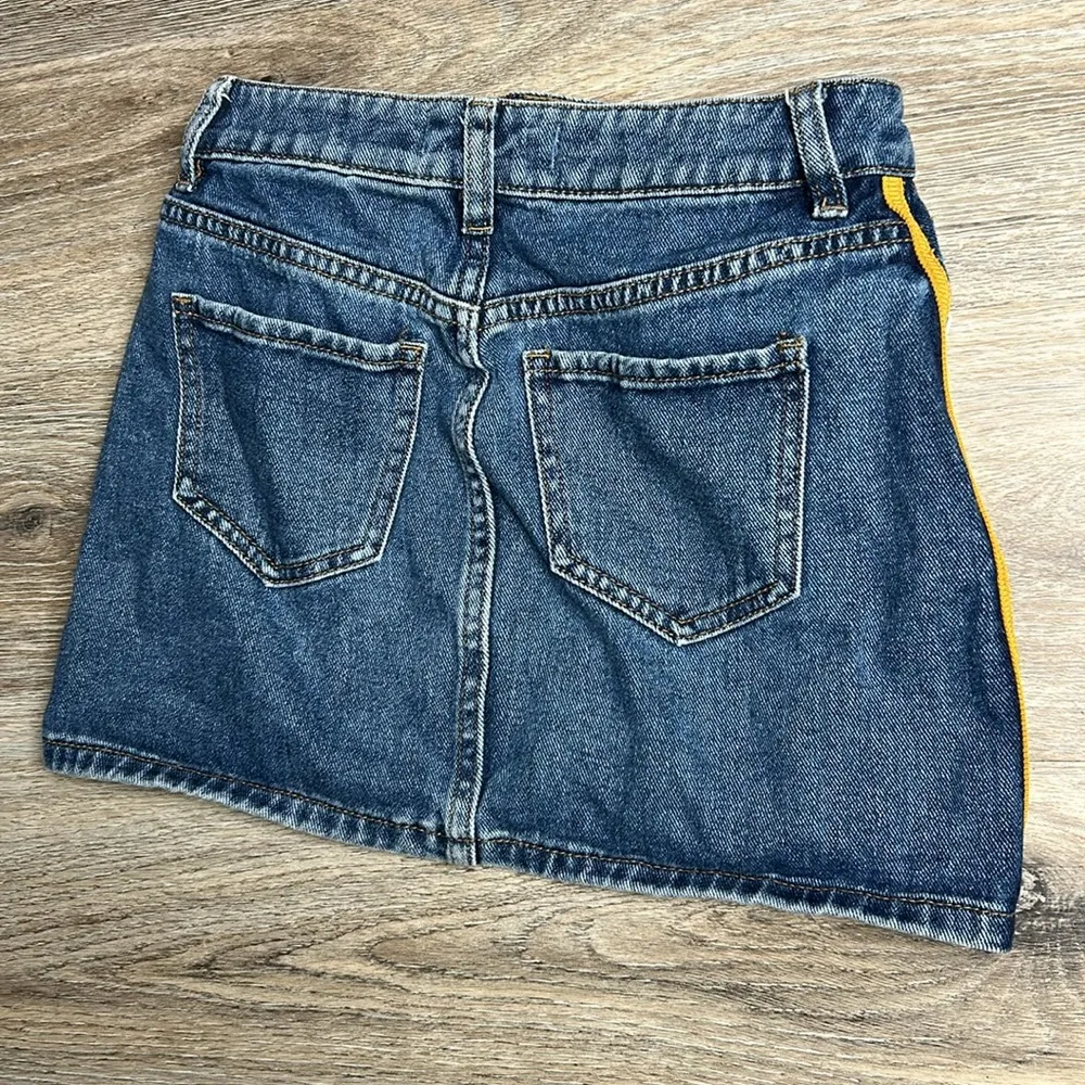 💛 PacSun Striped Blue Denim Mini Skirt Size Small (24) - Image 3